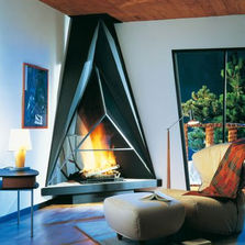 Cheminée d'angle vitrée ou tout métal | Camilia 984 Angle