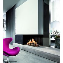 Foyer à gaz fermé à jeu de flammes élevé | Fairo Eco Prestige