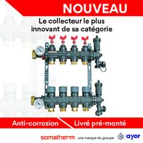 Collecteur en matériau de synthèse pour plancher chauffant basse température | Collecteur SOMATHERM