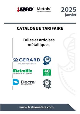 Catalogue tuiles et ardoises métalliques IKO Metals France 2025