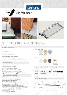 Seuil de porte | OPTI’THERMIC®40