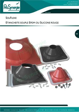Silicone pour étanchéité rouge vulcanisé embase carrée Solflexe (type Pipeco)