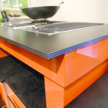 Stratifié compact autoportant à âme rayée multicolore | Straticolor Compact Print HPL