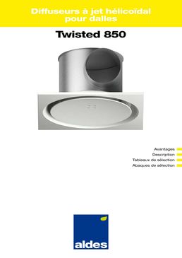 Bouche de soufflage ou de reprise d'air pour locaux tertiaires | Twisted 850