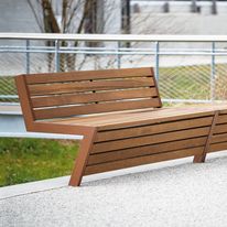 Banc à implantation en porte à faux | Banc Montgenèvre