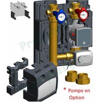 Module hydraulique isolé +fixation avec Vanne mélange motorisée FLOWBOX HKM DN25 raccordement ØF 1´´ | WAT10026451