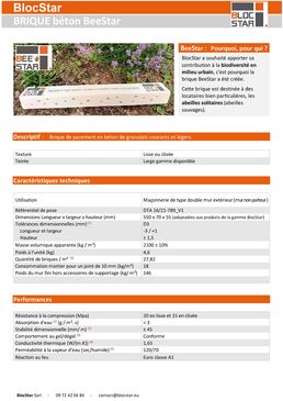 Brique de parement en béton architectonique à maçonner | Brique BeeStar