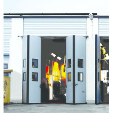 Porte accordéon industrielle à oculus ovales ou rectangulaires | 520