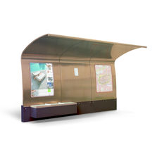 Abri voyageur habillé d'acier Corten | Tramway