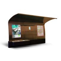 Abri voyageur habillé d'acier Corten | Tramway
