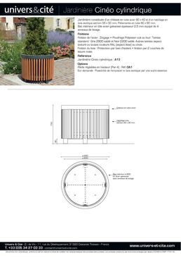 Jardinière en bois et acier, carrée ou ronde | Cinéo