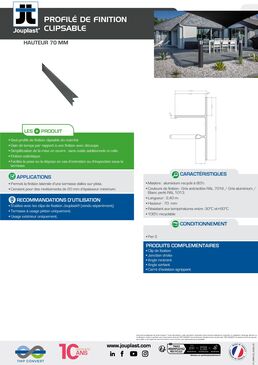 Profilés de finition clipsables