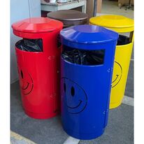 Poubelle urbaine | SMILEY PARK TRI 1 FLUX – Ludique 