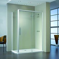 Cabines de douche avec portes coulissantes suspendues en verre trempé | Solida