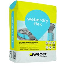 Mortier d'imperméabilisation pour ouvrages béton enterrés ou immergés | Weberdry Flex