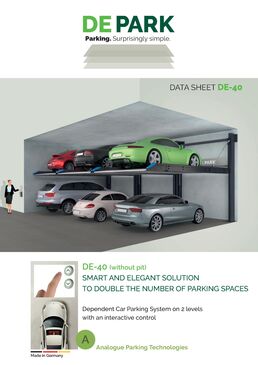 Système de parking dépendant avec une plateforme horizontale | Parklift DE-40