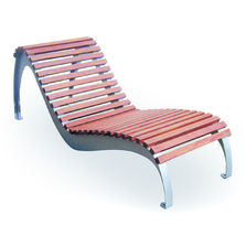 Chaise longue urbaine à lattes | Paseo Chaise Ecoteck