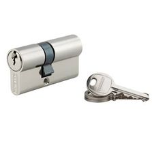 Cylindre à clé crantée 25 x 35 mm nickelé 3 clés