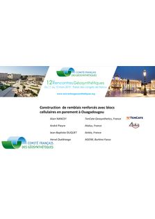 Echangeur nord de Ouagadougou Murs atalus avec massif renforcé 