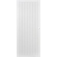Porte coulissante verticale laquée blanc sans serrure | LAPEYRE SERVICES