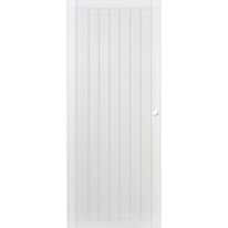 Porte coulissante verticale laquée blanc sans serrure | LAPEYRE SERVICES