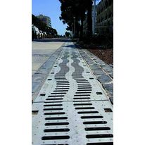 Caniveau béton urbain à grille design | BIRCOsir