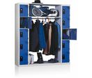 Vestiaire avec cases condamnables et espace penderie ouvert | Vestiaire Penderie