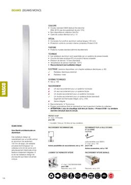 Radiateur design avec profilé vertical en aluminium | BEAMS MONO