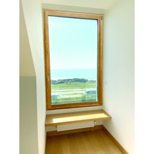 Menuiserie en aluminium et bambou à vitrage collé VEC | Hybride