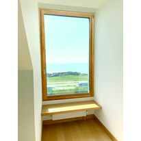 Menuiserie en aluminium et bambou à vitrage collé VEC | Hybride