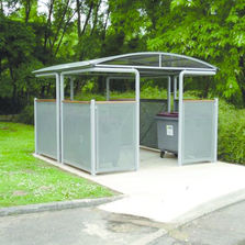 Parc à conteneurs en acier jusqu'à 14 bacs | Triparc César