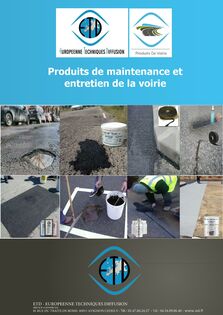 ETD-Catalogue Gamme Voirie - Produits de maintenance et d'entretien de la Voirie