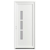 Porte d’entrée PVC blanc 215 x 90 cm | ANDELLE