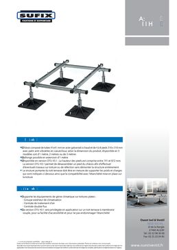 Châssis support en acier galvanisé pour équipements de génie climatique | SUFIX