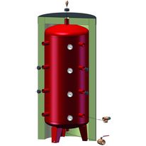 Réservoir tampon sur pieds avec vidange totale pour chauffage | Combi-pack 3