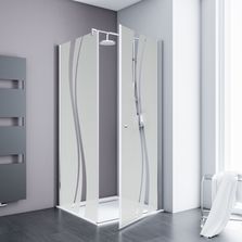 Porte de douche pivotante avec paroi latérale fixe D3693