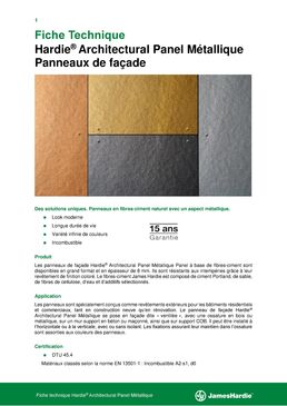 Panneaux de bardage fibres-ciment finition métallique | Hardie® Architectural Panel Métallique