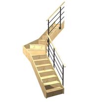 Escalier Faubourg quart tournant intermédiaire rampe Evan | LAPEYRE SERVICES