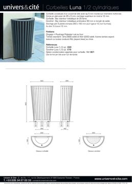 Corbeilles et cendriers en acier thermolaqué | Luna