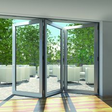 Porte-fenêtre repliable coulissante jusqu'à 12 vantaux | ASS 70 FD