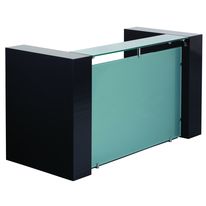 Banque d'accueil en bois et verre | Bac