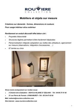 Enduit minéral décoratif à effet béton ciré Rouviere Collection