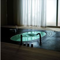 Baignoire grand ovale à effet source et débordement | Sorgente