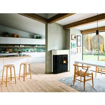 Poêle à granulés de faible profondeur connectable sur Internet | Elisabeth Idro