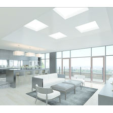 Lanterneau carré sculptural en verre et aluminium pour ventilation et éclairage zénithal  | Essertop Karat