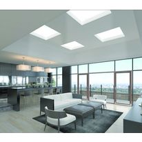 Lanterneau carré sculptural en verre et aluminium pour ventilation et éclairage zénithal  | Essertop Karat