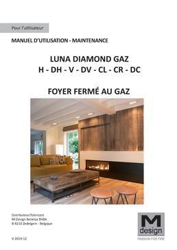 Cheminée à gaz de type horizontal | Luna Diamond Gaz 1900H MDesign
