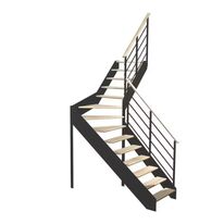 Escalier Estelle quart-tournant intermédiaire rampe Eva | LAPEYRE SERVICES