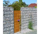 Mur de clôture en gabions | Clôture mince en gabions