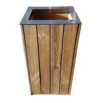 Corbeille urbaine ouverte en bois | Wood Open